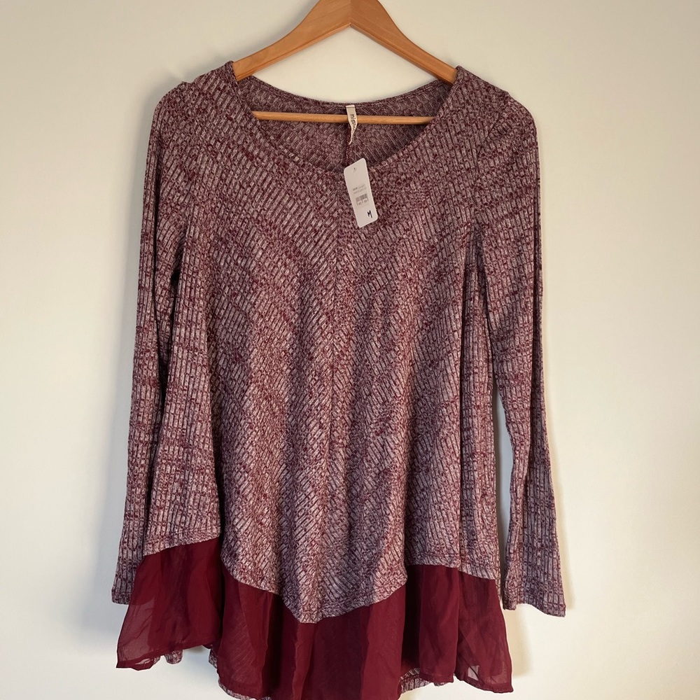 NWT Maroon Knit Top